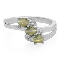 Bague en argent et Alexandrite œil-de-chat