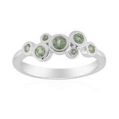 Bague en argent et Saphir vert de Tuléar  (Pallanova)