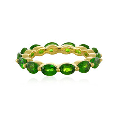 Bague en argent et Diopside de Russie