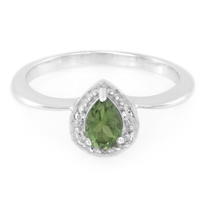 Bague en argent et Apatite de Russie