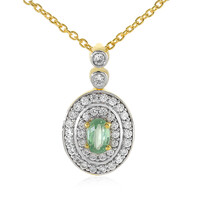 Collier en argent et Kyanite Menthe