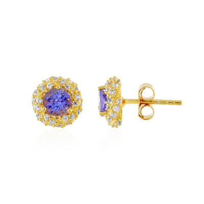 Boucles d'oreilles en argent et Tanzanite