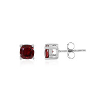 Boucles d'oreilles en argent et Grenat du Mozambique