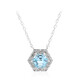 Collier en argent et Topaze bleu ciel