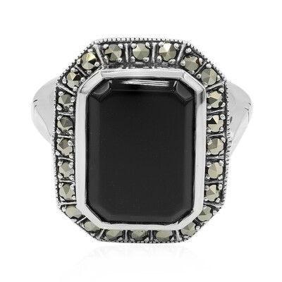 Bague en argent et Onyx noir