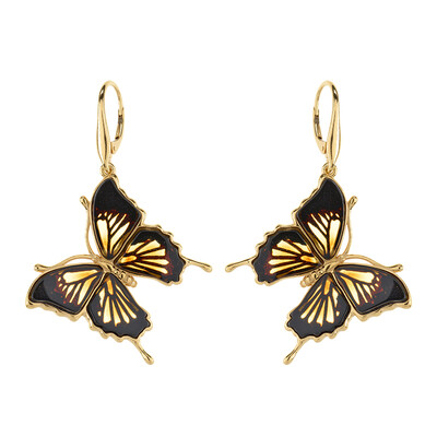Boucles d'oreilles en argent et Ambre baltique (dagen)