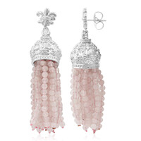 Boucles d'oreilles en argent et Quartz rose (Dallas Prince Designs)