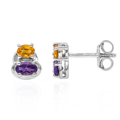 Boucles d'oreilles en argent et Améthyste