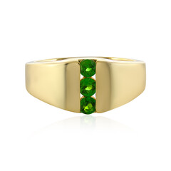 Bague en argent et Diopside de Russie