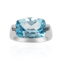 Bague en argent et Topaze bleu ciel