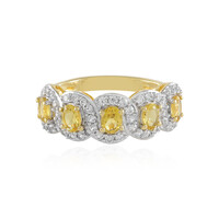 Bague en argent et Béryl jaune