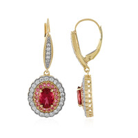 Boucles d'oreilles en or et Tourmaline rose (Adela Gold)