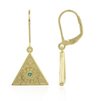 Boucles d'oreilles en argent et Emeraude du Brésil