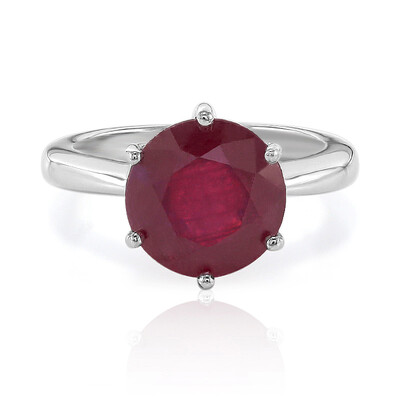Bague en argent et Rubis de Madagascar