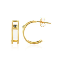 Boucles d'oreilles en argent et Diamant bleu I3