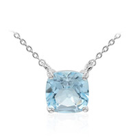 Collier en argent et Topaze bleu ciel