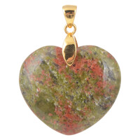 Pendentif en argent et Unakite