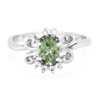 Bague en argent et Apatite de Russie