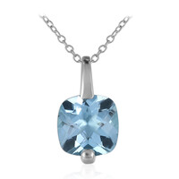 Collier en argent et Topaze bleu ciel