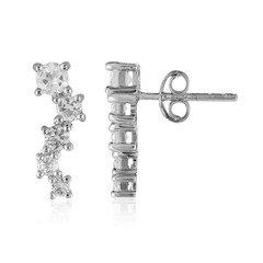 Boucles d'oreilles en argent et Topaze blanche
