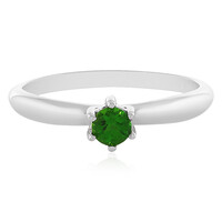 Bague en argent et Diopside de Russie