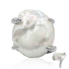 Bague en argent et Perle de culture d'eau douce (TPC)
