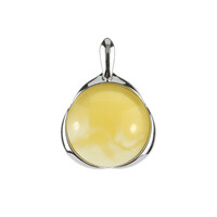 Pendentif en argent et Ambre baltique