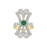 Bague en argent et Emeraude du Brésil