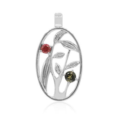 Pendentif en argent et Tourmaline verte (VIENNA 1903)