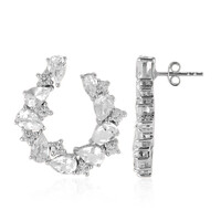 Boucles d'oreilles en argent et Topaze blanche
