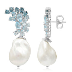 Boucles d'oreilles en argent et Perle de culture d'eau douce (Dallas Prince Designs)