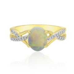 Bague en or et Opale de Lightning Ridge (Mark Tremonti)