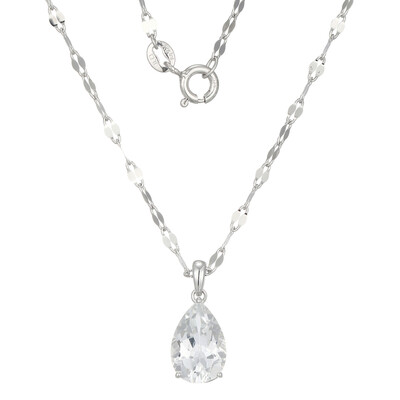 Collier en argent et Topaze blanche