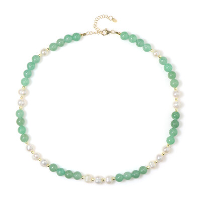 Collier en argent et Aventurine verte (Riya)