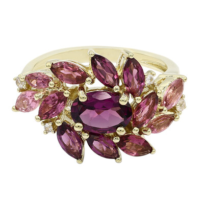 Bague en or et Grenat Rhodolite