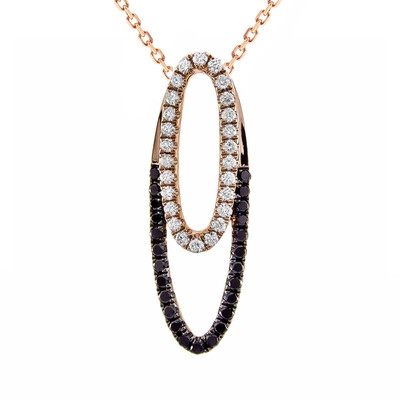 Collier en or et Diamant noir