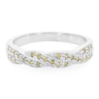Bague en argent et Diamant fantaisie