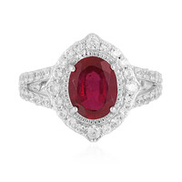 Bague en argent et Rubis de Madagascar