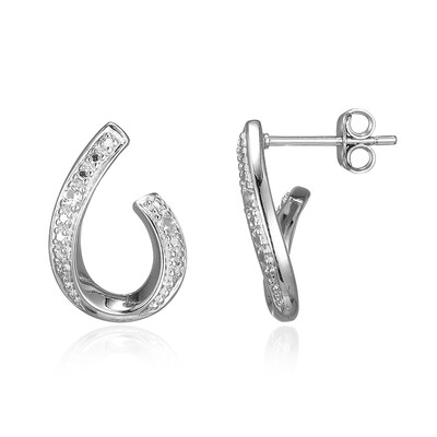 Boucles d'oreilles en argent et Topaze blanche