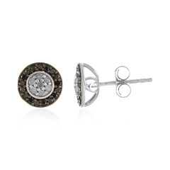 Boucles d'oreilles en argent et Diamant I4 (J)