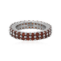 Bague en argent et Grenat du Mozambique