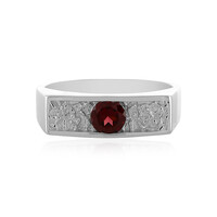 Bague pour homme en argent et Grenat Rhodolite