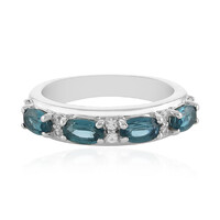 Bague en argent et Kyanite bleu pétrole