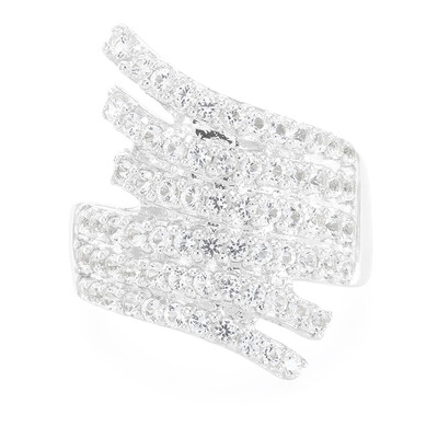 Bague en argent et Topaze blanche