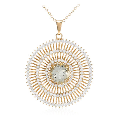 Collier en argent et Améthyste verte