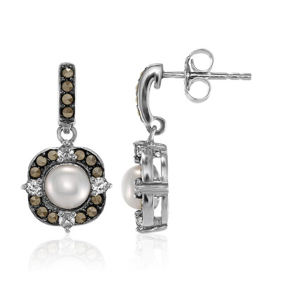 Boucles d'oreilles en argent et Perle de culture d'eau douce