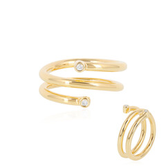Bague en argent et Diamant SI2 (J)