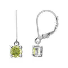 Boucles d'oreilles en argent et Péridot de Birmanie