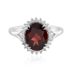 Bague en argent et Grenat du Mozambique