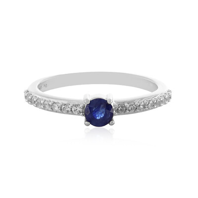 Bague en argent et Saphir bleu
